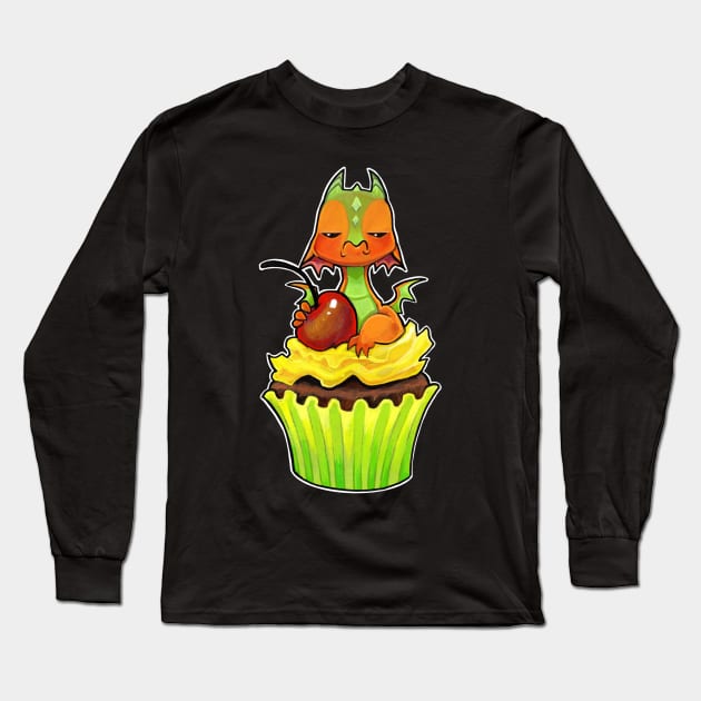 Cupcake dragon sour cherry Long Sleeve T-Shirt by BiancaRomanStumpff